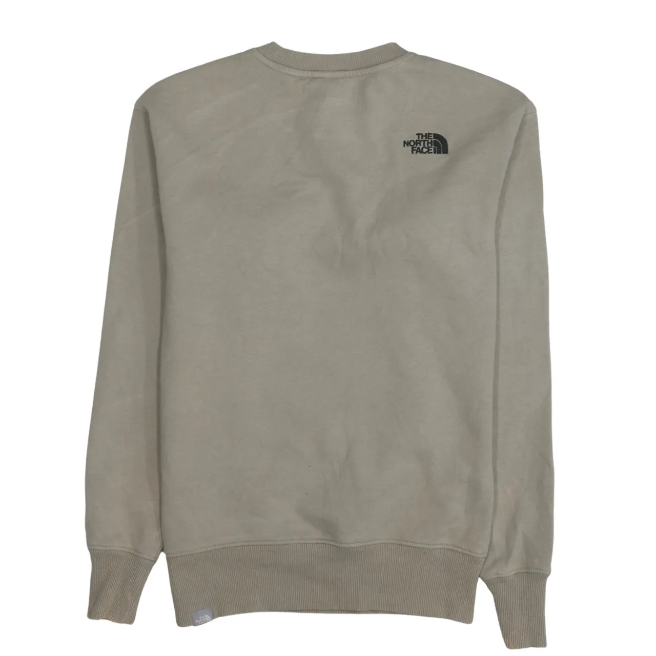 The North Face Beige Crewneck Sweatshirt Men's Small Embroidered Logos Ribbed Trim Pullover Top sold by Vintage Club product image thumbnail 2