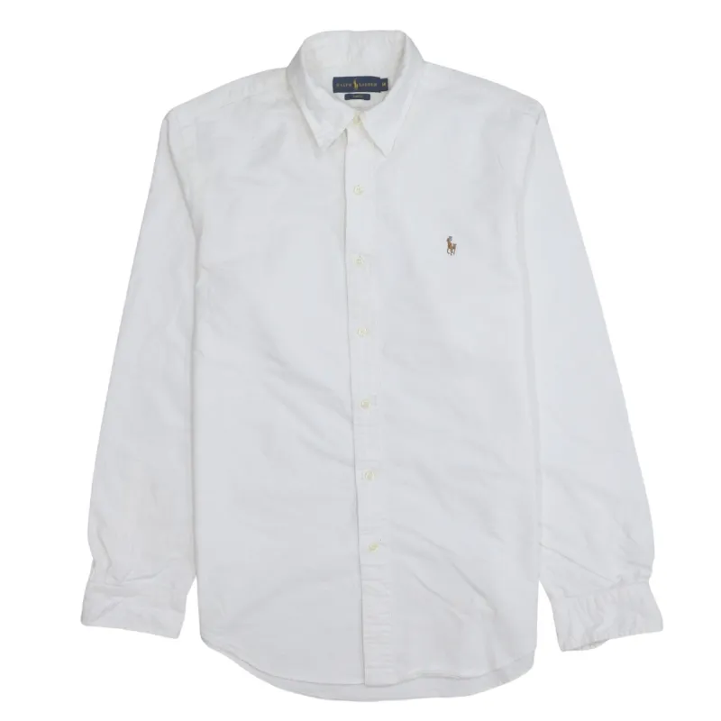 Polo Ralph Lauren 90's Long Sleeve Button Up Shirt Medium White made by Vintage Club