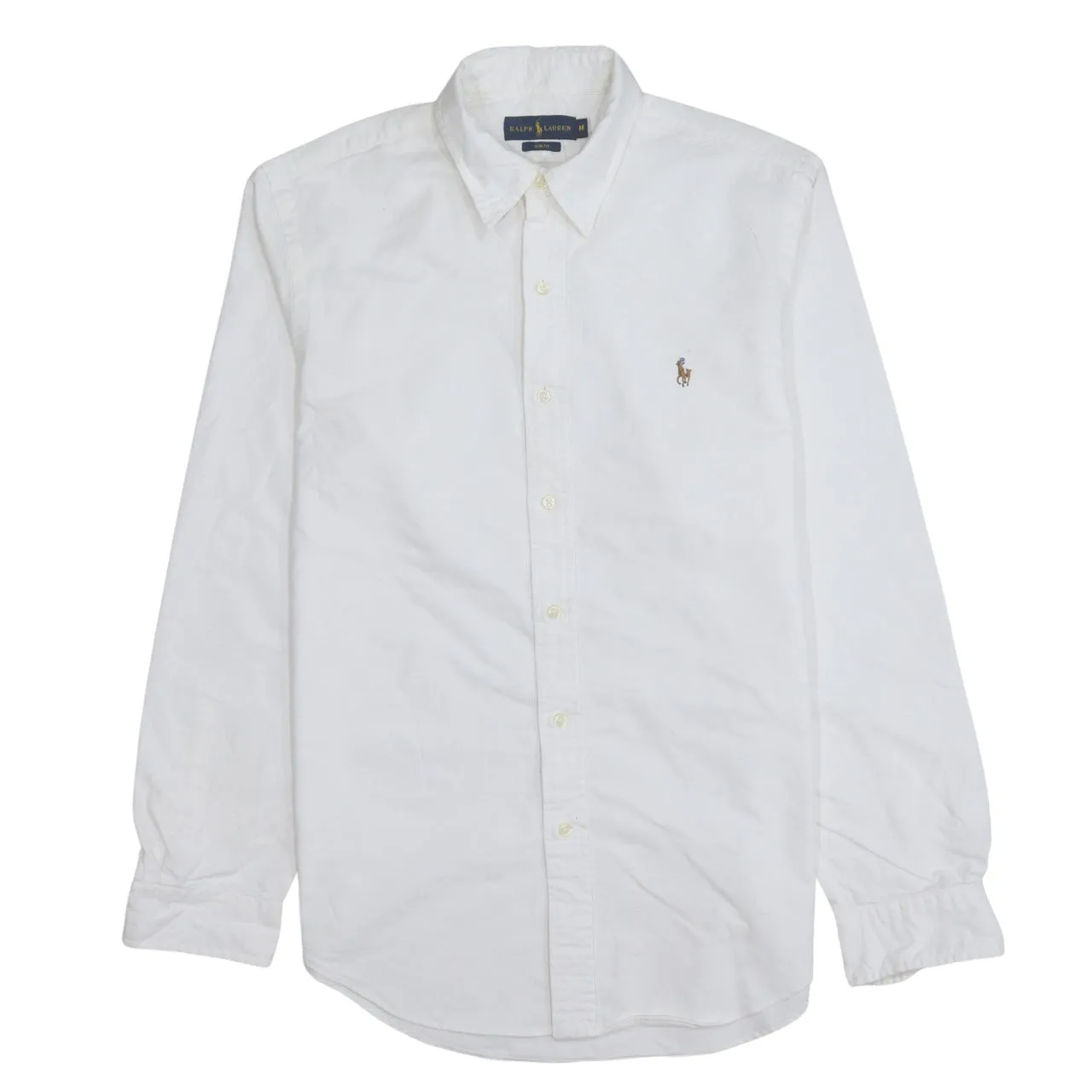 Polo Ralph Lauren 90's Long Sleeve Button Up Shirt Medium White sold by Vintage Club