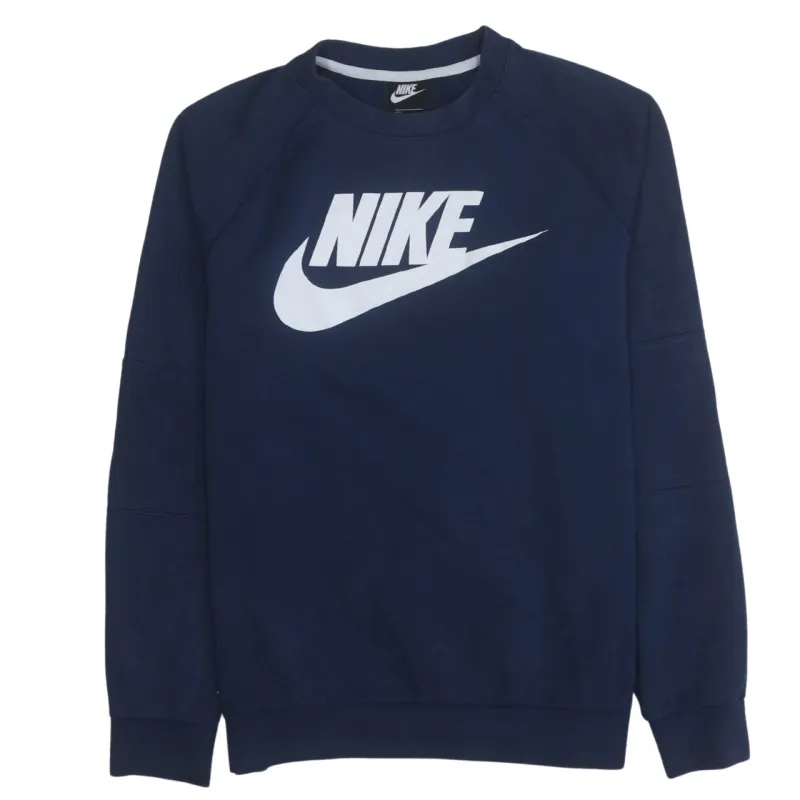 Nike 90's Center Middle Swoosh Crew Neck Sweatshirt Medium Navy Blue sold by Vintage Club