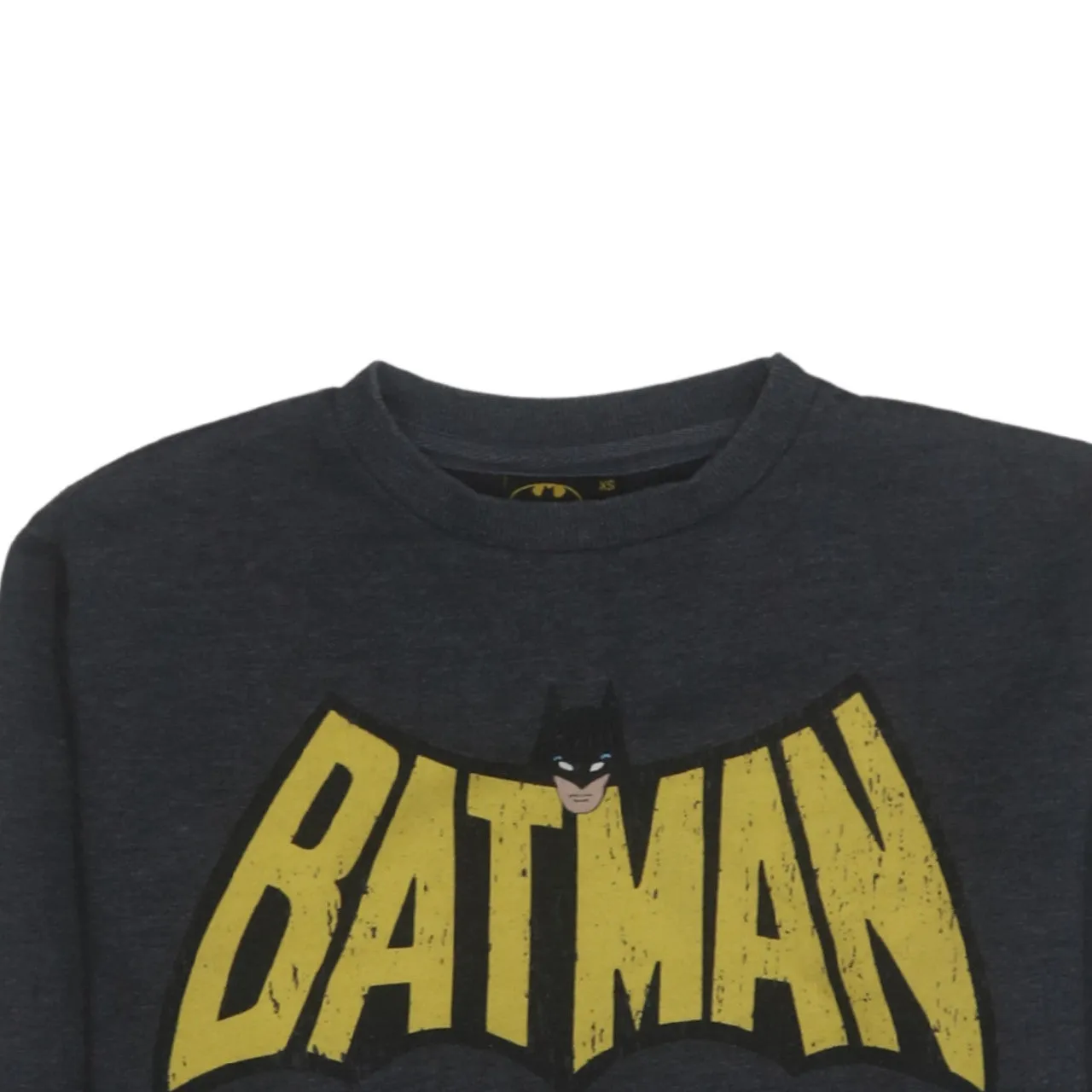 Batman 90's Spellout Crew Neck Sweatshirt XSmall Grey sold by Vintage Club product image thumbnail 3