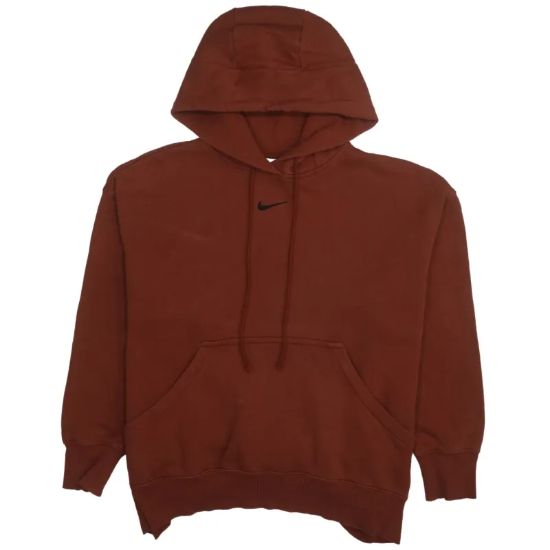 Nike Rust Brown Hoodie Men’s Large Embroidered Swoosh Front Pocket Pullover Sweatshirt made by Nike