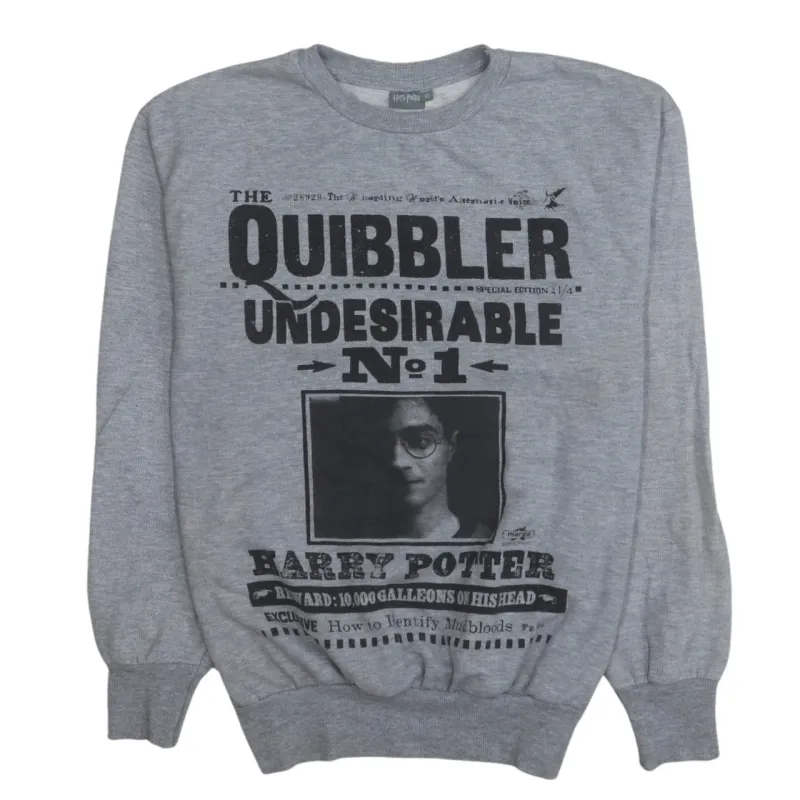 Harry Potter 90's Lightweight Crew Neck Sweatshirt Medium Grey made by Vintage Club