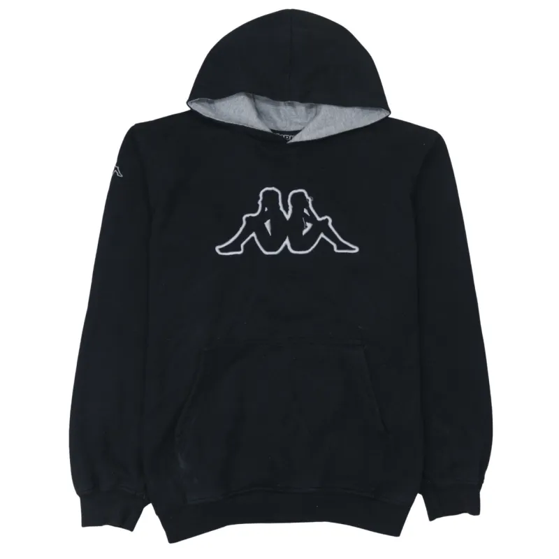 Kappa 90's Spellout Pullover Hoodie XLarge Black sold by Vintage Club