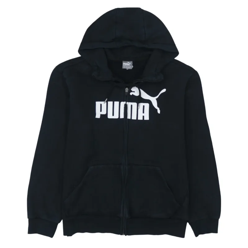 Puma 90's Spellout Full Zip Up Hoodie Large Black sold by Vintage Club