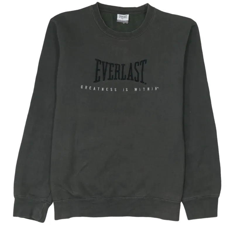 Everlast 90's Spellout Crew Neck Sweatshirt Large Green sold by Vintage Club