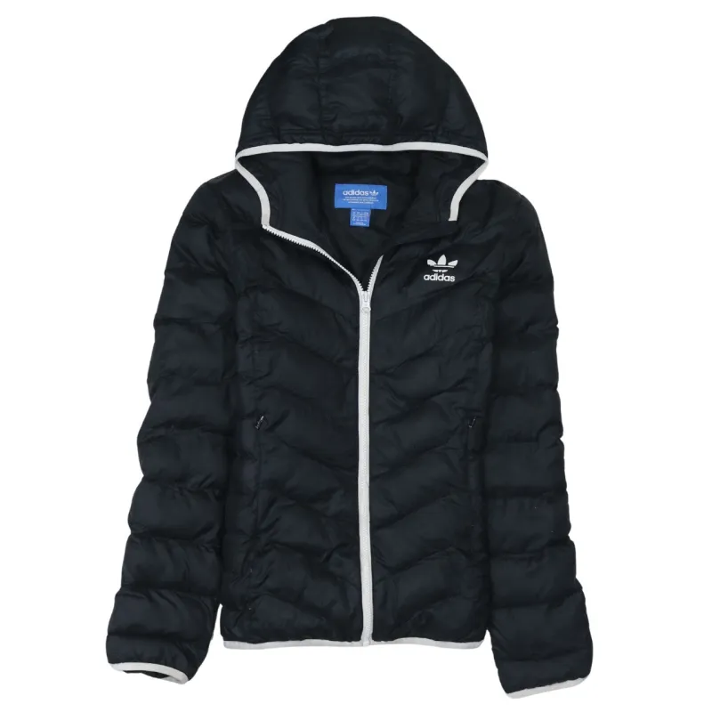 Adidas 90's Hooded Full Zip Up Windbreaker Medium Black sold by Vintage Club