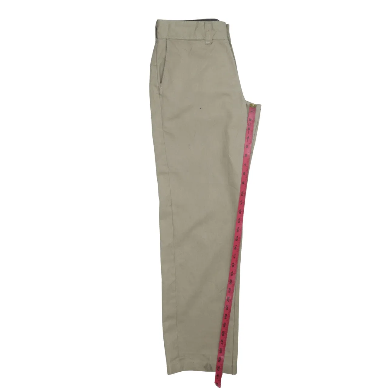 Dickies 90's Drawstring Pockets Straight Leg Baggy Trousers / Pants 32 Beige Cream sold by Vintage Club product image thumbnail 5