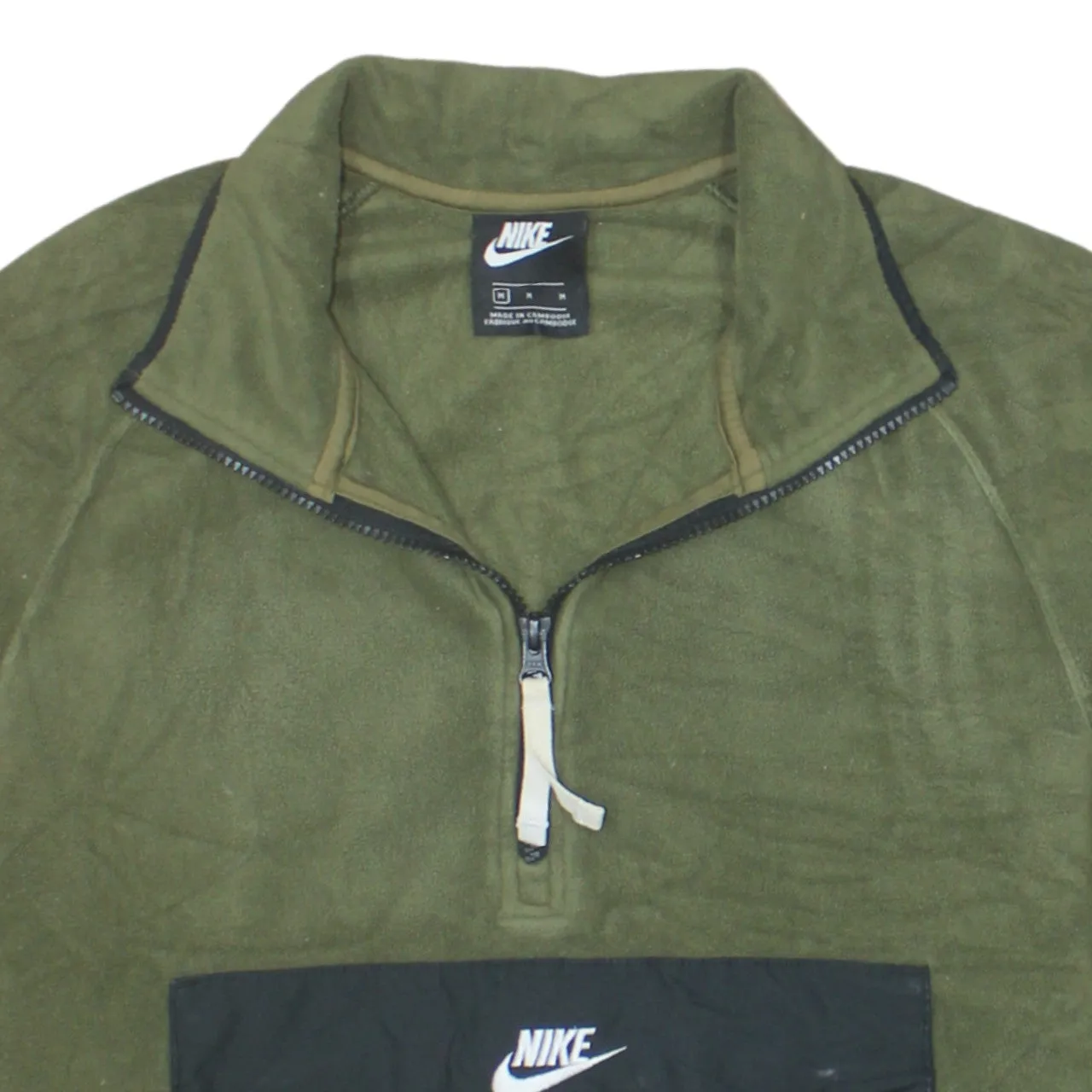 Nike 90's Swoosh Quarter Zip Fleece Jumper Medium Green sold by Vintage Club product image thumbnail 3