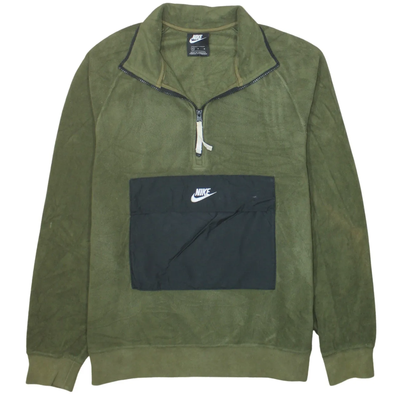 Nike 90's Swoosh Quarter Zip Fleece Jumper Medium Green sold by Vintage Club