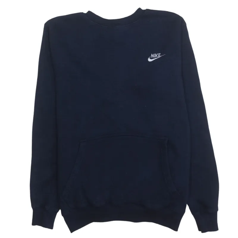 Nike 90's Swoosh Crew Neck Sweatshirt Medium Navy Blue sold by Vintage Club