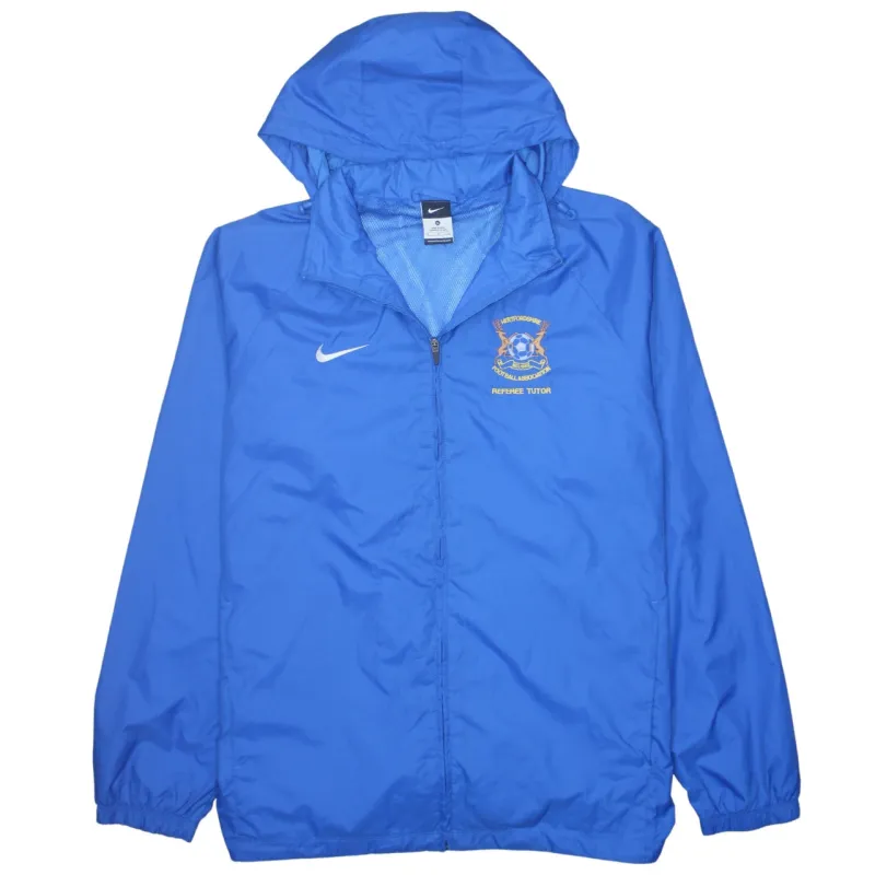 Nike 90's Swoosh Full Zip Up Windbreaker XLarge Blue made by Nike