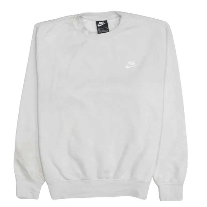 Nike 90's Swoosh Crew Neck Sweatshirt Medium Beige Cream made by Nike