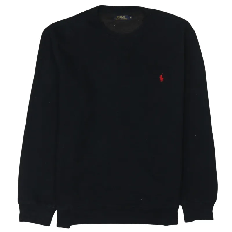 Polo Ralph Lauren 90's Lightweight Crew Neck Sweatshirt XLarge Black made by Polo by Ralph Lauren