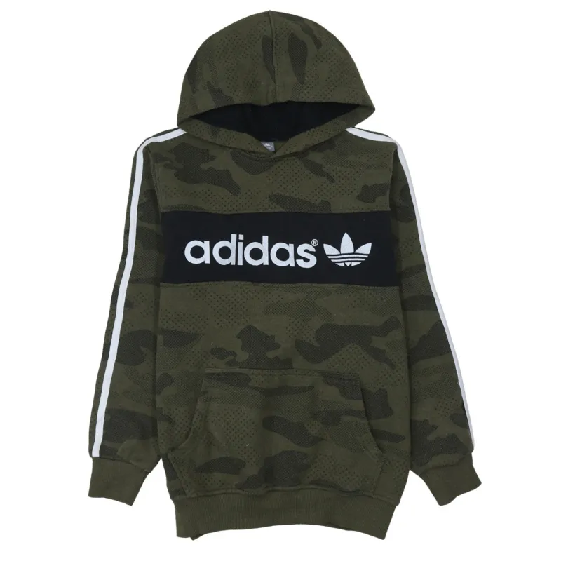 Adidas 90's Spellout Pullover Hoodie Large Green sold by Vintage Club