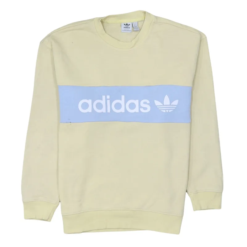 Adidas 90's Spellout Crew Neck Sweatshirt XSmall Yellow sold by Vintage Club