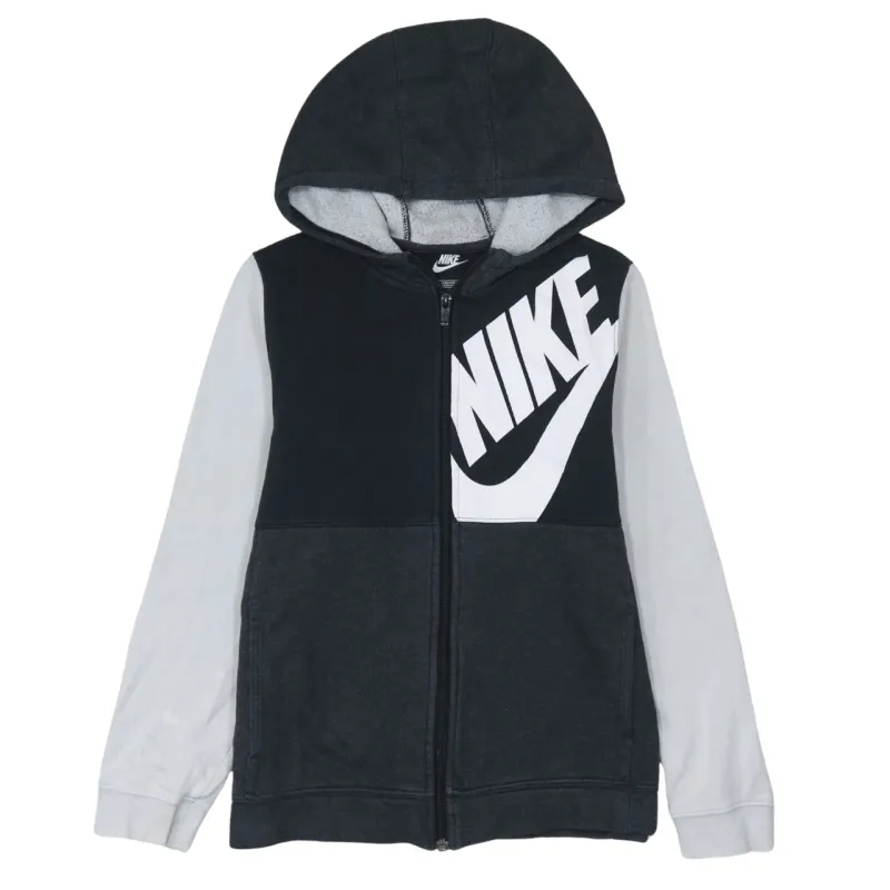 Nike 90's Swoosh Full Zip Up Hoodie Large Black sold by Vintage Club