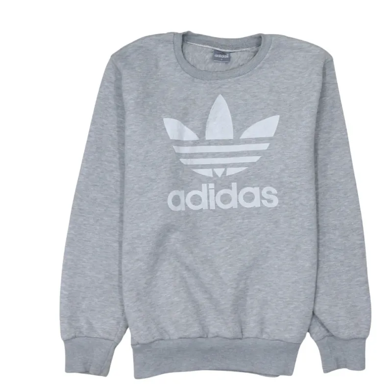 Adidas 90's Spellout Crew Neck Sweatshirt Small Grey sold by Vintage Club