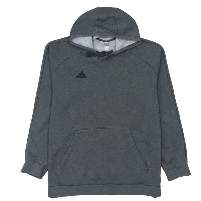 Adidas 90's Drawstring Pockets Pullover Hoodie XXLarge (2XL) Grey sold by Vintage Club