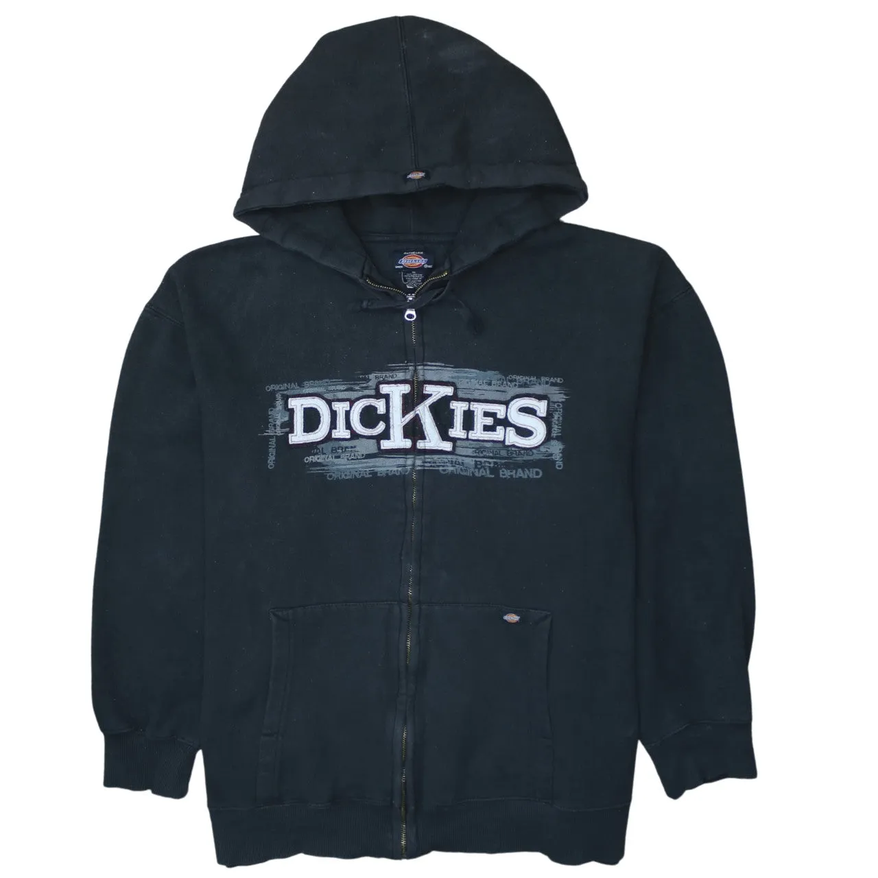 Dickies 90's Spellout Full Zip Up Hoodie XLarge Black sold by Vintage Club