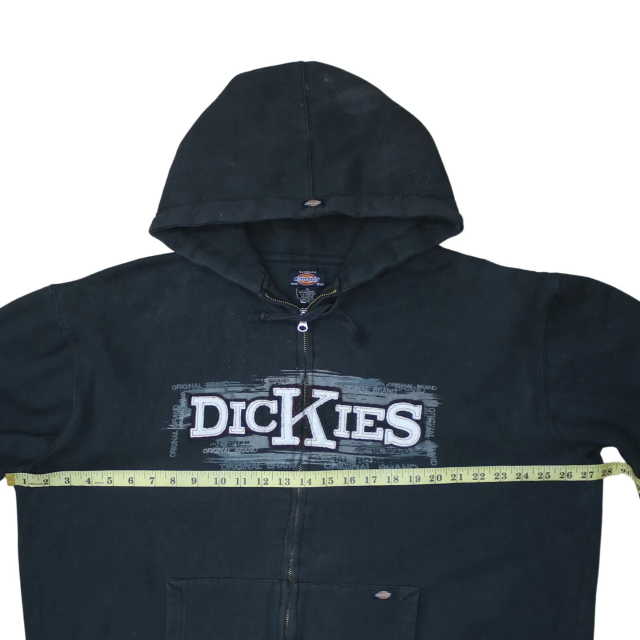 Dickies 90's Spellout Full Zip Up Hoodie XLarge Black sold by Vintage Club product image thumbnail 5