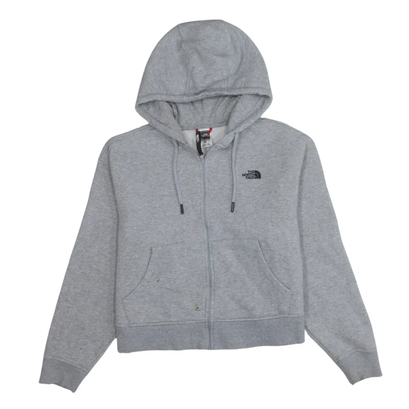 The North Face 90's Drawstring Pockets Full Zip Up Hoodie Medium Grey sold by Vintage Club