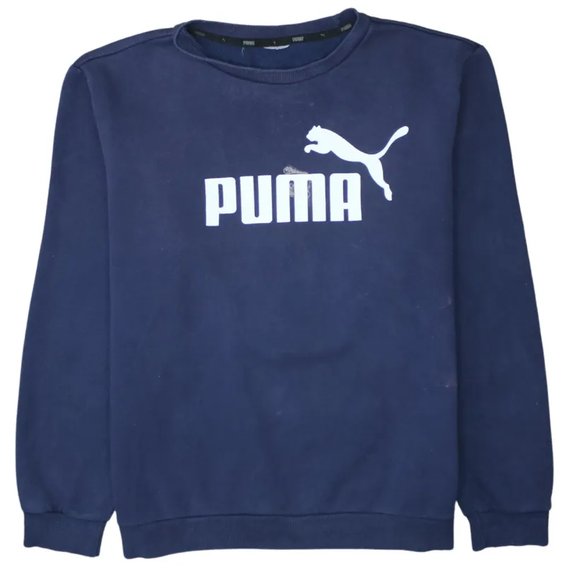 Puma 90's Spellout Crew Neck Sweatshirt XXLarge Navy Blue sold by Vintage Club