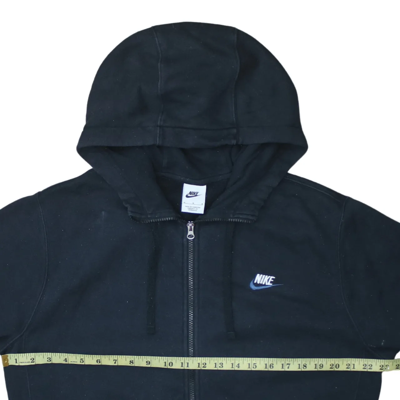 Nike 90's Swoosh Full Zip Up Hoodie Medium Black sold by Vintage Club product image thumbnail 5