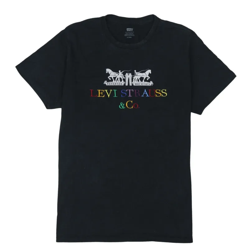 Levi's 90's Spellout Short Sleeves T Shirt XLarge Black made by Vintage Club