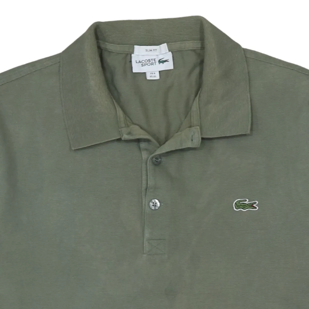 Lacoste 90's Short Sleeves Quarter Button Polo Shirt XLarge Grey sold by Vintage Club product image thumbnail 3