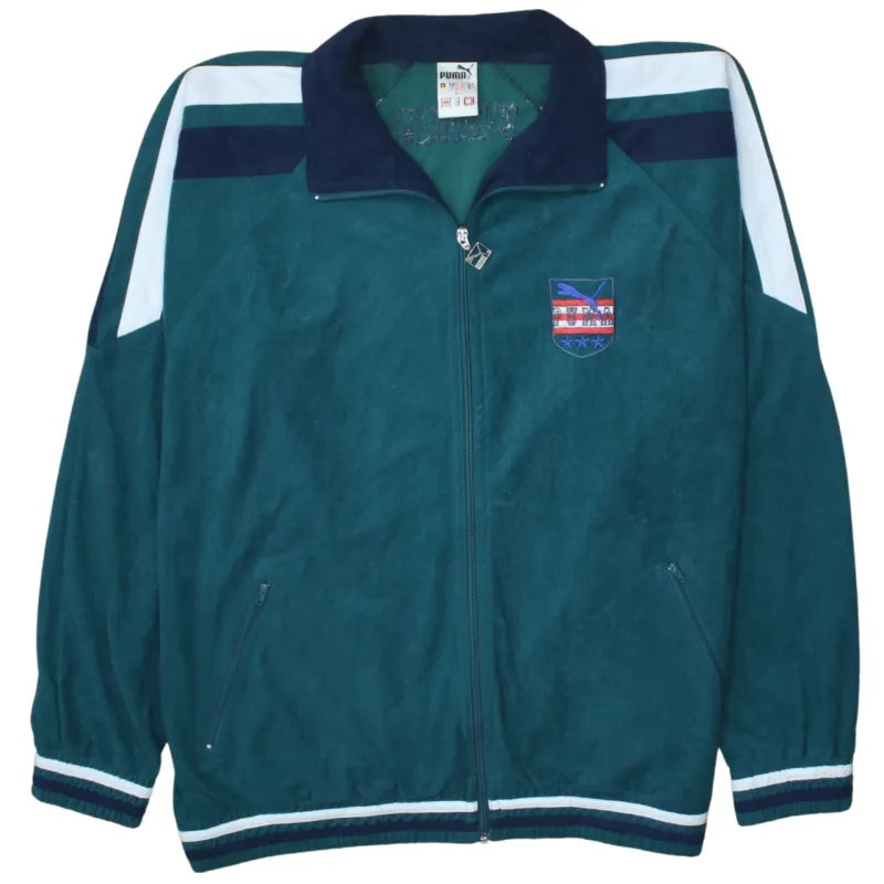 Puma 90's Lightweight Full Zip Up Sweatshirt Large Green sold by Vintage Club