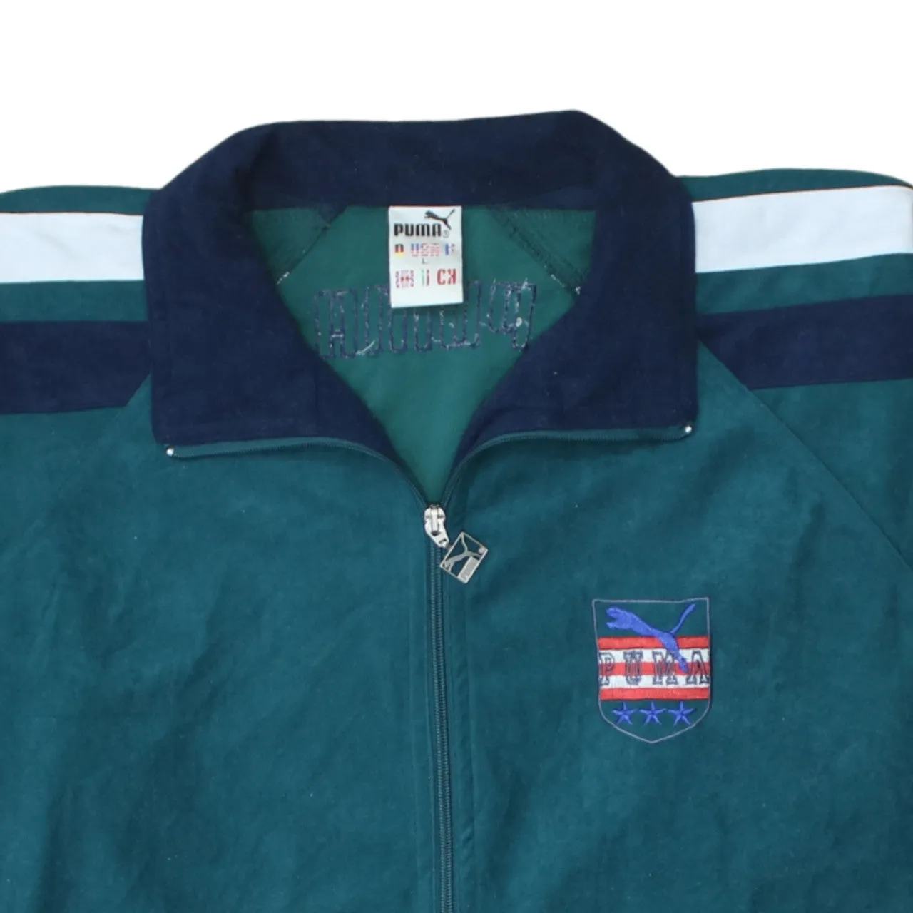 Puma 90's Lightweight Full Zip Up Sweatshirt Large Green sold by Vintage Club product image thumbnail 3