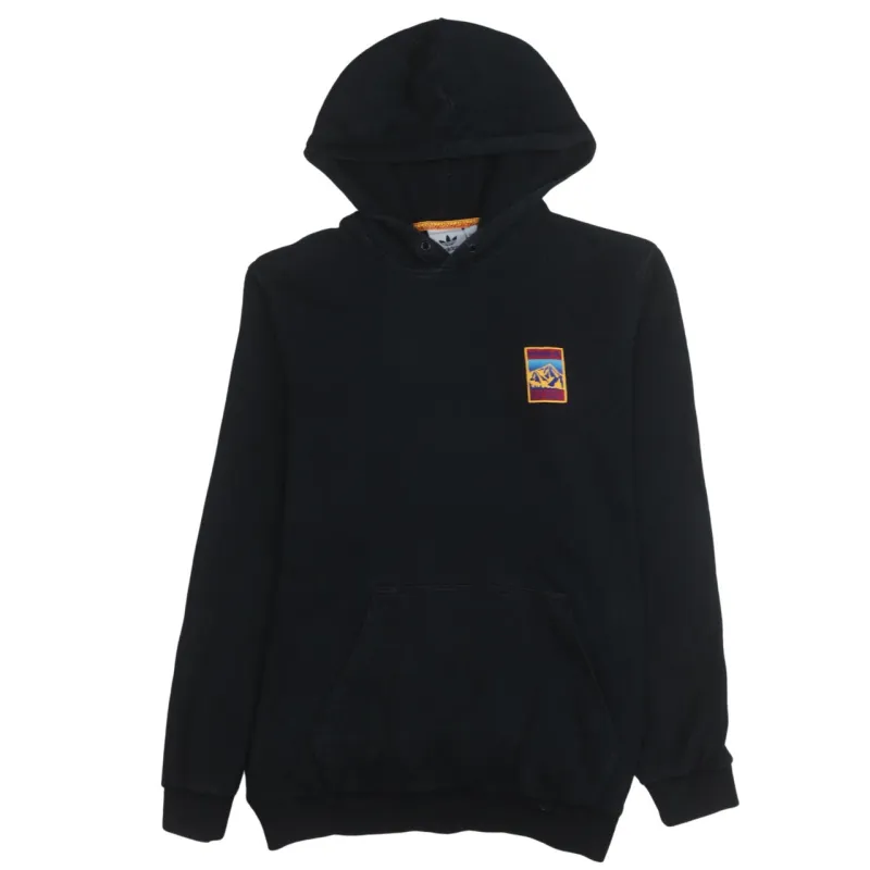 Adidas 90's Drawstring Pockets Pullover Hoodie Medium Black sold by Vintage Club