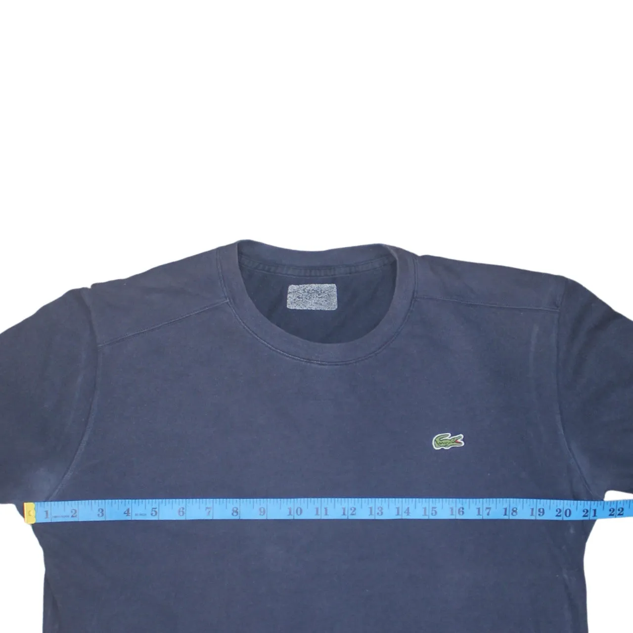 Lacoste 90's Short Sleeves Crew Neck T Shirt Medium Navy Blue sold by Vintage Club product image thumbnail 5
