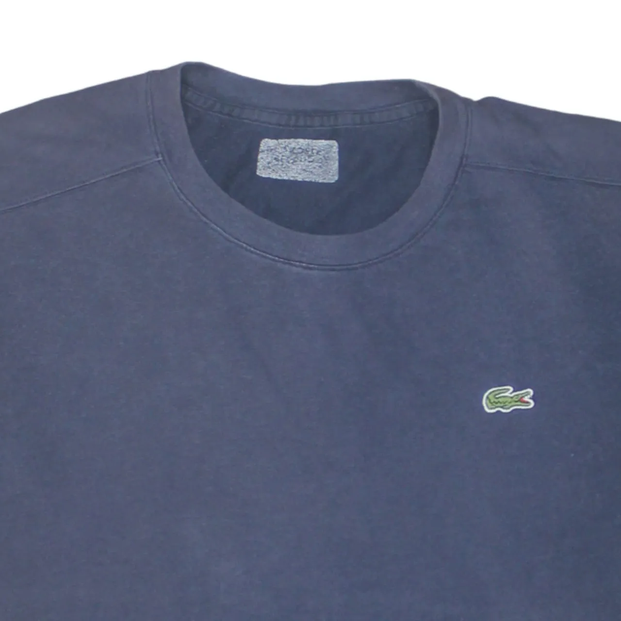 Lacoste 90's Short Sleeves Crew Neck T Shirt Medium Navy Blue sold by Vintage Club product image thumbnail 3