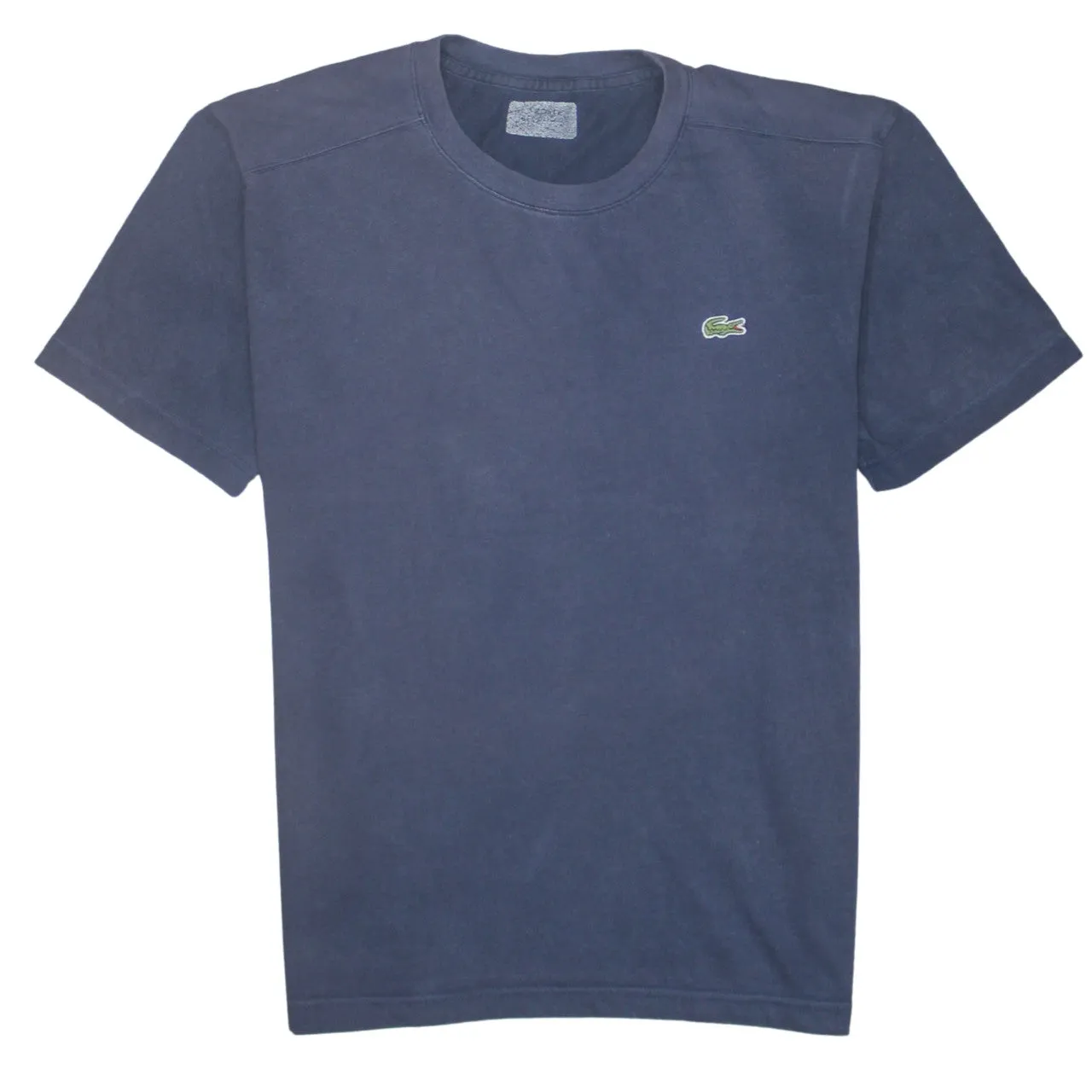 Lacoste 90's Short Sleeves Crew Neck T Shirt Medium Navy Blue sold by Vintage Club