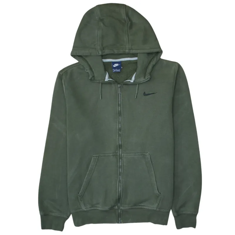 Nike 90's Swoosh Full Zip Up Hoodie Medium Green made by Nike