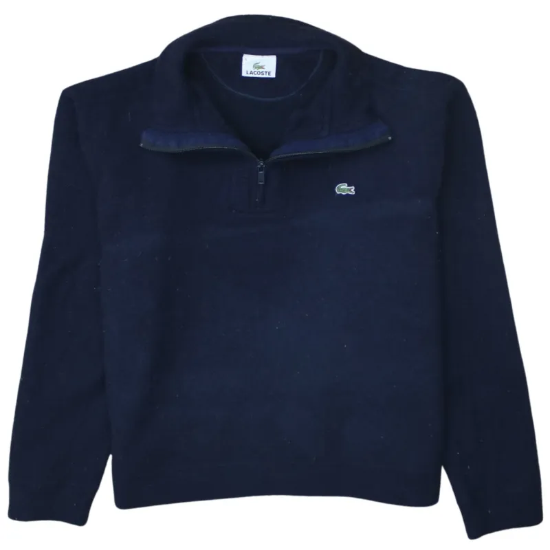 Lacoste 90's Lightweight Quarter Zip Sweatshirt Large  Navy Blue made by Lacoste
