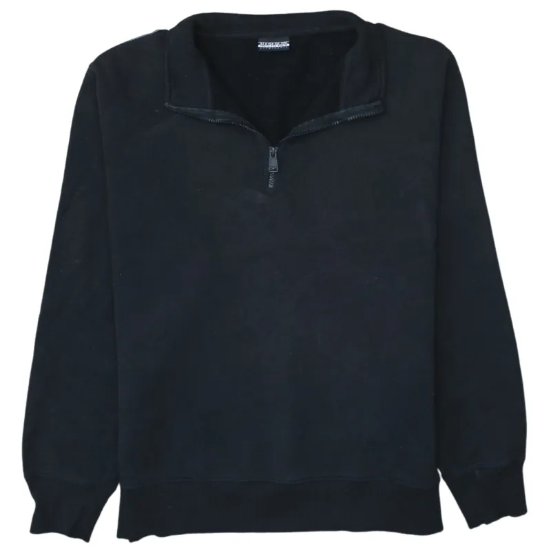 Napapijri 90's Lightweight Quarter Zip Sweatshirt Medium Black made by Napapijri