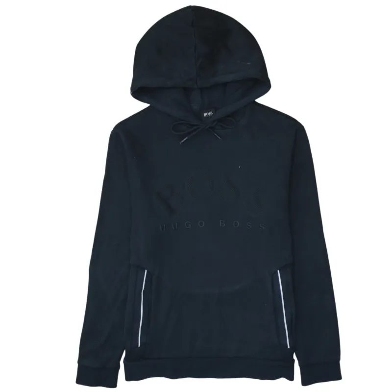 HUGO BOSS 90's Lightweight Pullover Hoodie Small Black sold by Vintage Club