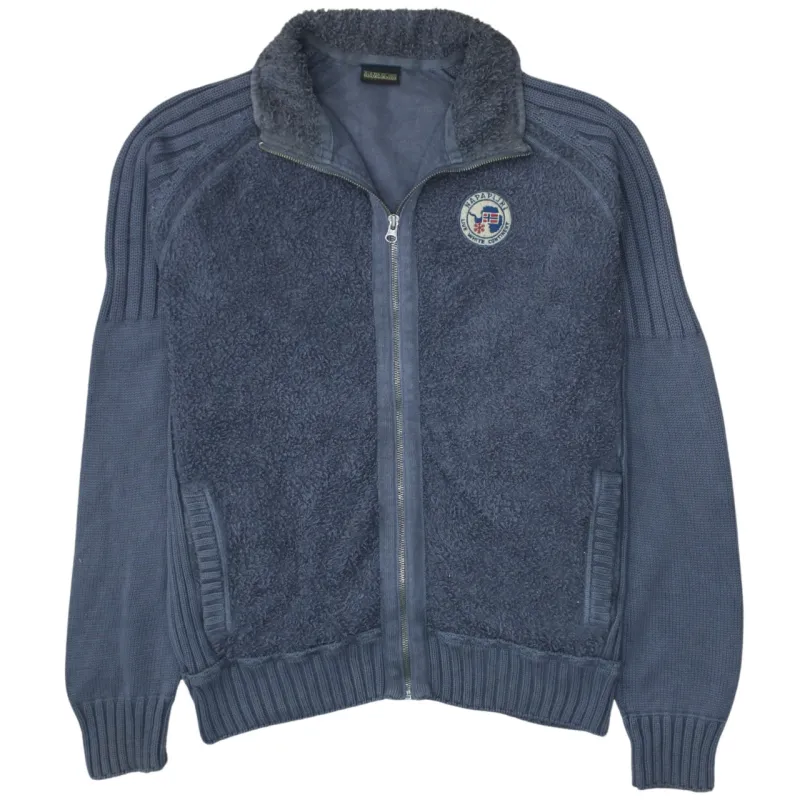 Napapijri 90's Lightweight Full Zip Up Sweatshirt XLarge Grey made by Napapijri