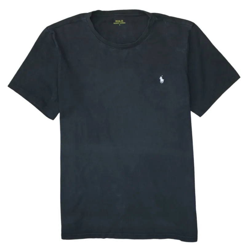 Polo Ralph Lauren 90's Short Sleeves Crew Neck T Shirt Large Black made by Polo by Ralph Lauren