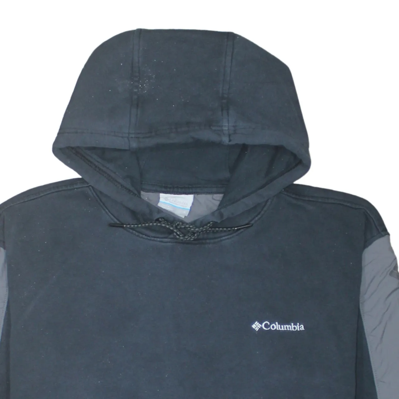 Columbia 90's Drawstring Pockets Pullover Hoodie Medium Black sold by Vintage Club product image thumbnail 3