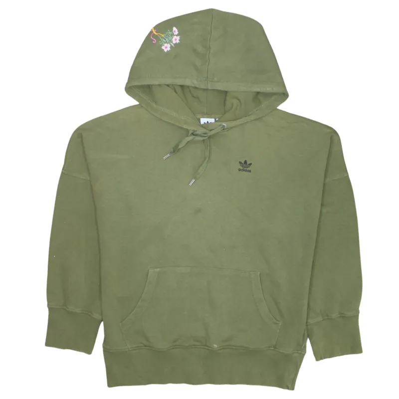 Adidas 90's Drawstring Pockets Pullover Hoodie Small Green sold by Vintage Club