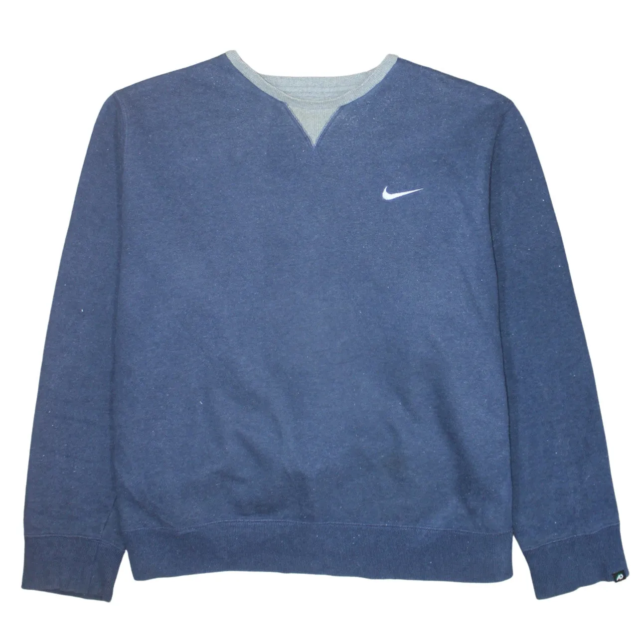 Nike 90's Swoosh Crew Neck Sweatshirt XXLarge (2XL) Navy Blue sold by Vintage Club