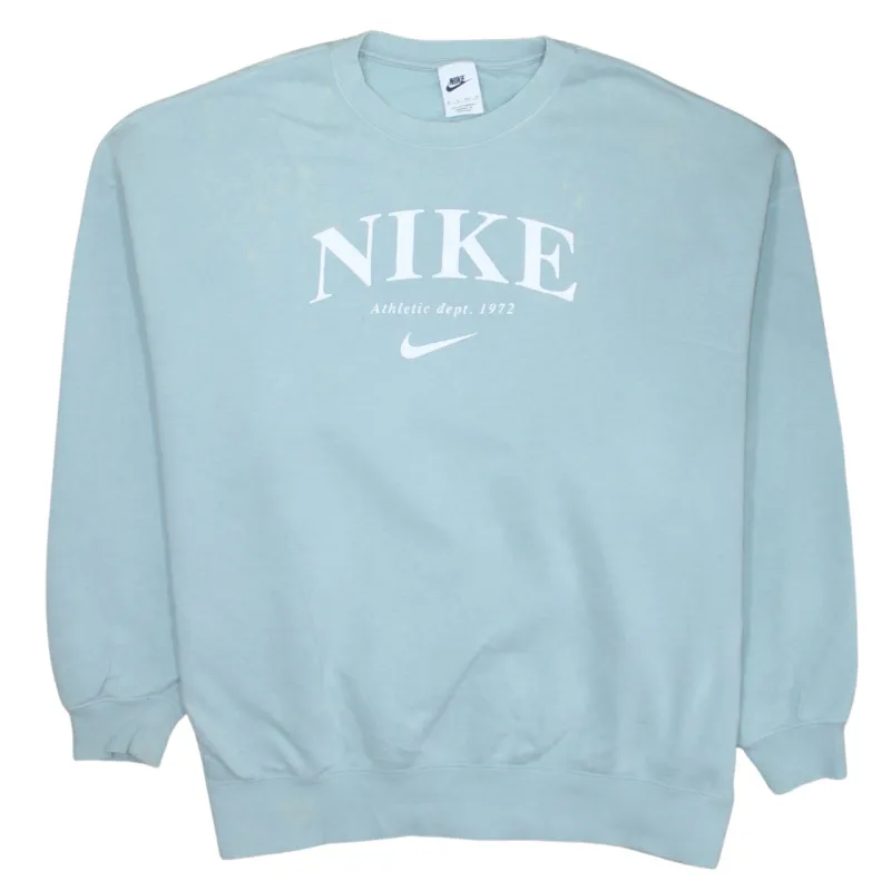 Nike 90's Center Middle Swoosh Crew Neck Sweatshirt XSmall Blue sold by Vintage Club