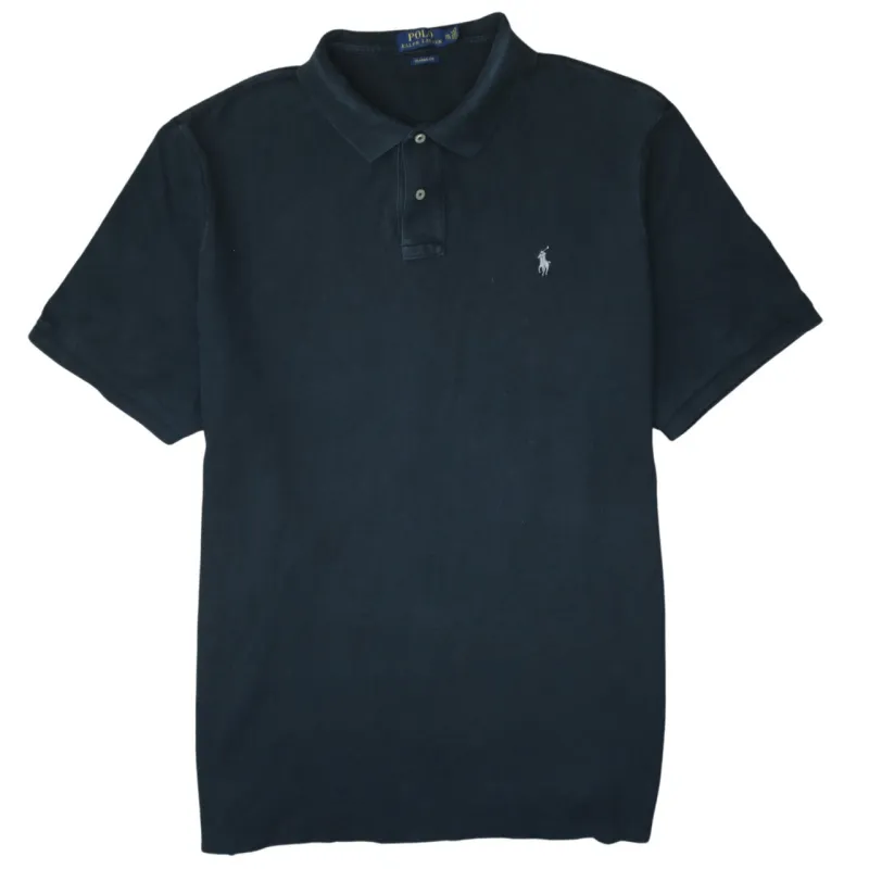 Polo Ralph Lauren 90's Short Sleeves Quarter Button Polo Shirt XXLarge (2XL) Black sold by Vintage Club