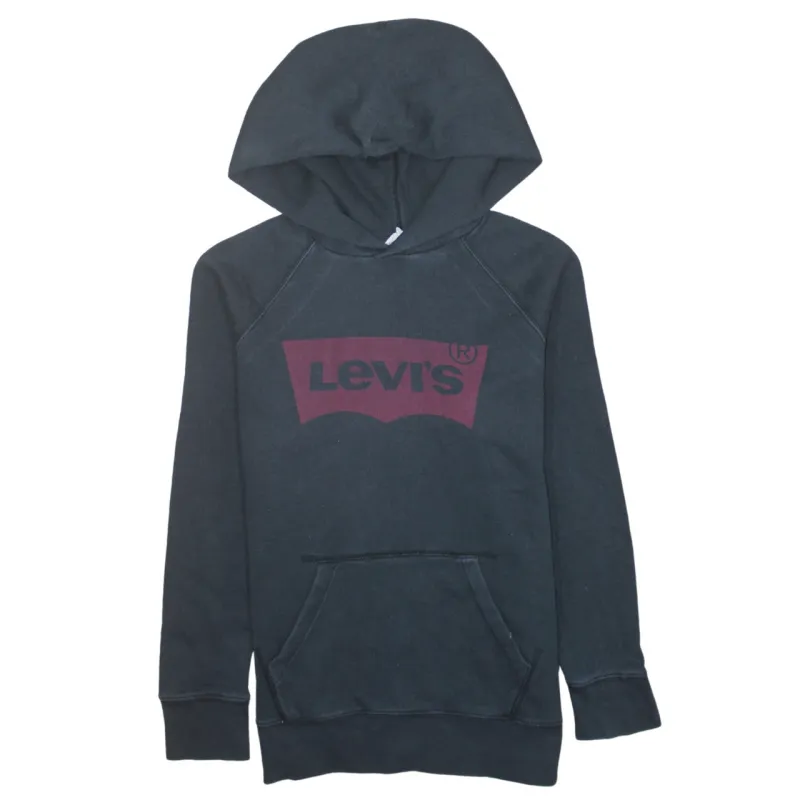 Levi's 90's Spellout Pullover Hoodie XSmall Black sold by Vintage Club