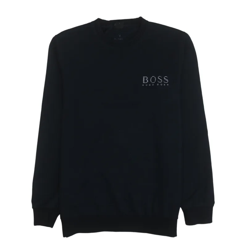 HUGO BOSS 90's Lightweight Crew Neck Sweatshirt Large Navy Blue sold by Vintage Club