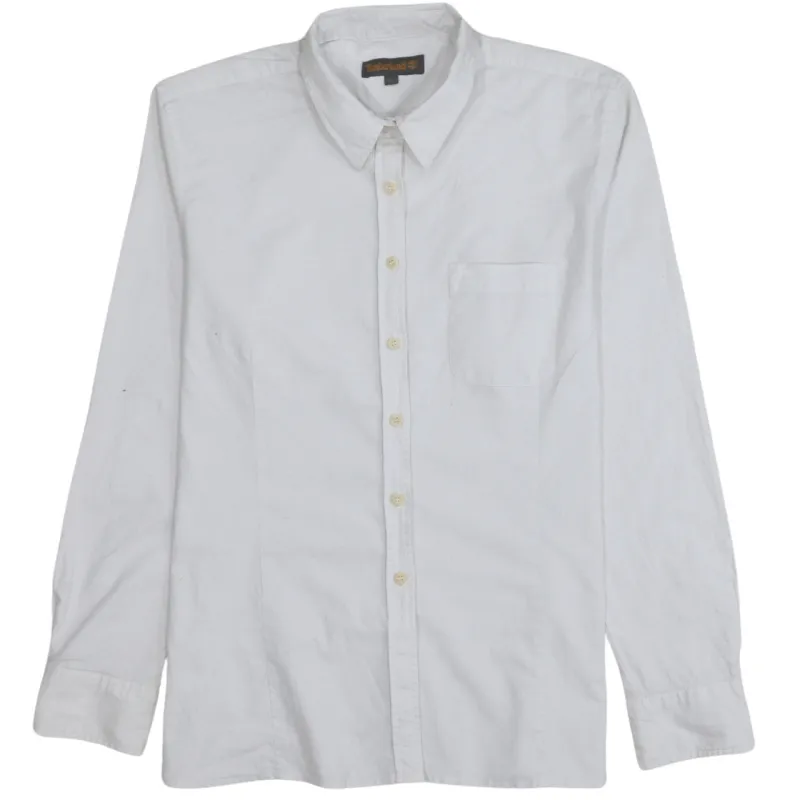Timberland 90's Long Sleeve Button Up Shirt Large White made by Timberland